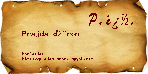 Prajda Áron névjegykártya